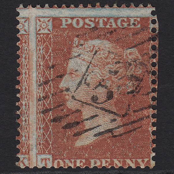 GB QV 1855 1d (Plate 6) SG21-C4(1) TL FU Missing Imprimatur Large Misperf