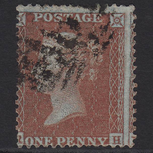 GB QV 1855 1d Red-brown (Plate 21) SGC6(1) RH GU Large Misperf
