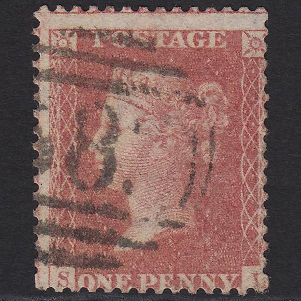 GB QV 1857 1d Rose-red (Plate 48) SG40-C10(1) SL GU Large Misperf