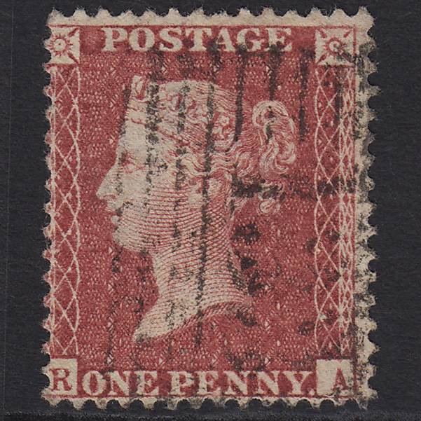 GB QV 1857 1d Rose-red (Plate 47) SG40-C10(1) RA FU Scotland
