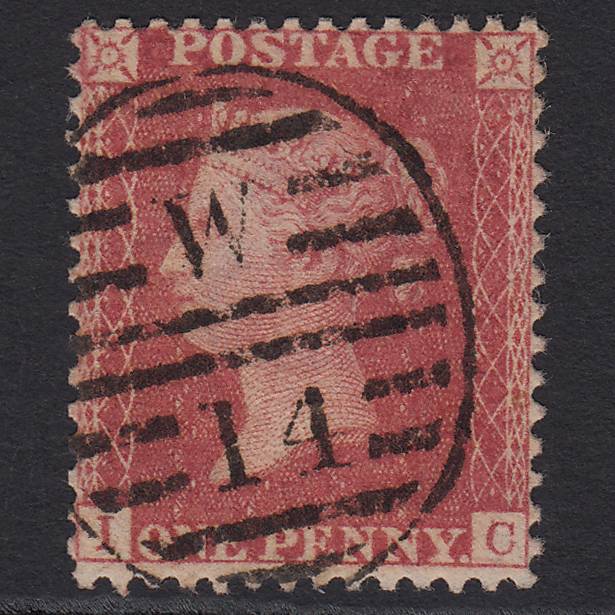 GB QV 1857 1d Rose-red (Plate 57) SG40-C10(1) IC VFU London D&S W14
