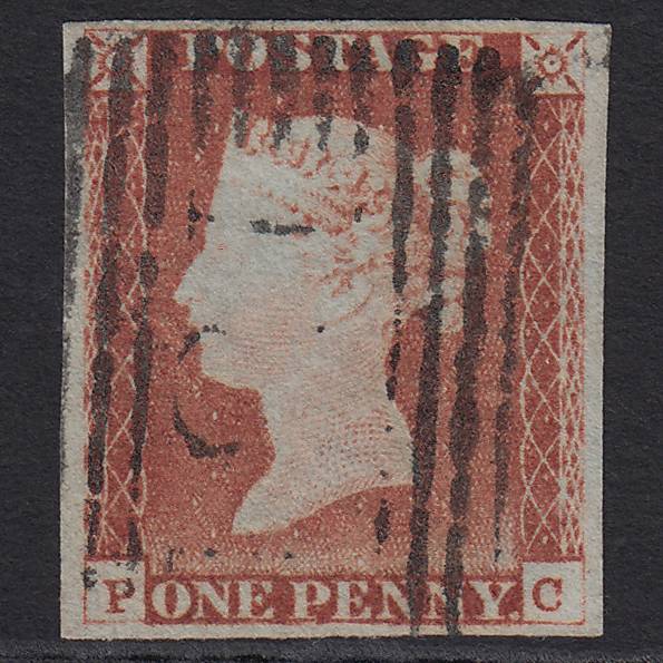 GB QV 1841 1d Pale Red-brown (Plate 71) SG9-B1(3) PC FU 4 Margins Scotland