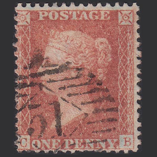 GB QV 1856 1d Brown-rose (Plate 36) SG32-C8(4) CB FU London IS 51