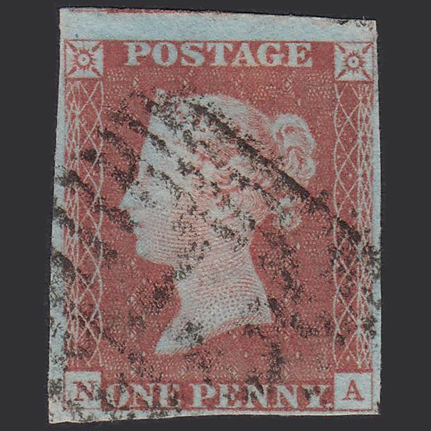 GB QV 1841 1d Red-brown (Plate 72) SG8-B1(1) NA GU Scotland