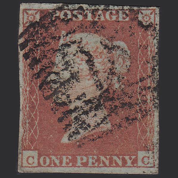 GB QV 1841 1d Red-brown (Plate 97) SG8-B1(1) CC GU 4 Margins Scotland