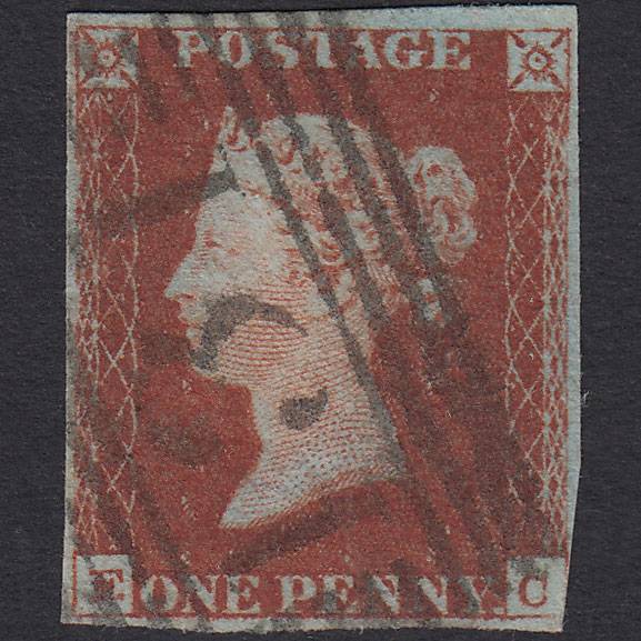 GB QV 1841 1d Red-brown (Plate 48) SG8-B1(1) EC FU nr 4M Edinburgh 131