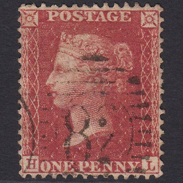 GB QV 1857 1d (Plate 49) SG40-C10(1) HL VFU Miss Imprimatur Perfect Centring