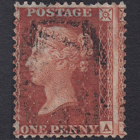 GB QV 1855 1d Red-brown (Plate 9) SG24-C3(1) IA GU Misperf