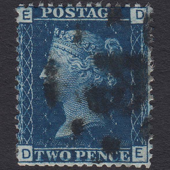 GB QV 1869 2d Blue (Plate 15) SG46-G3 DE GU Foreign Branch Cancel