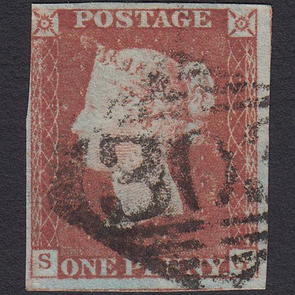 GB QV 1841 1d Red-brown (Plate 76) SG8-B1(1) SG GU nr 4M Limerick 303