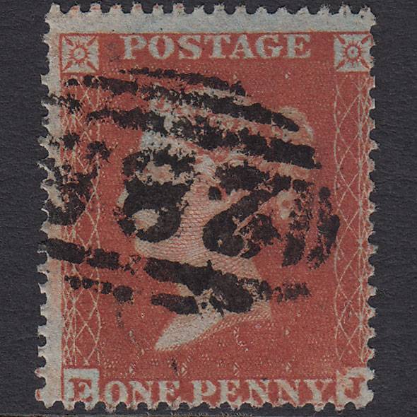 GB QV 1854 1d Brick-red (Plate 195) SG17-C1(3) Const Var EJ GU Exeter 285