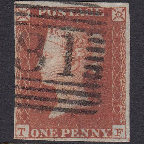 GB QV 1841 1d Red-brown (Plate 95) SG8-B1(1) TF FU 4 Margins Scotland