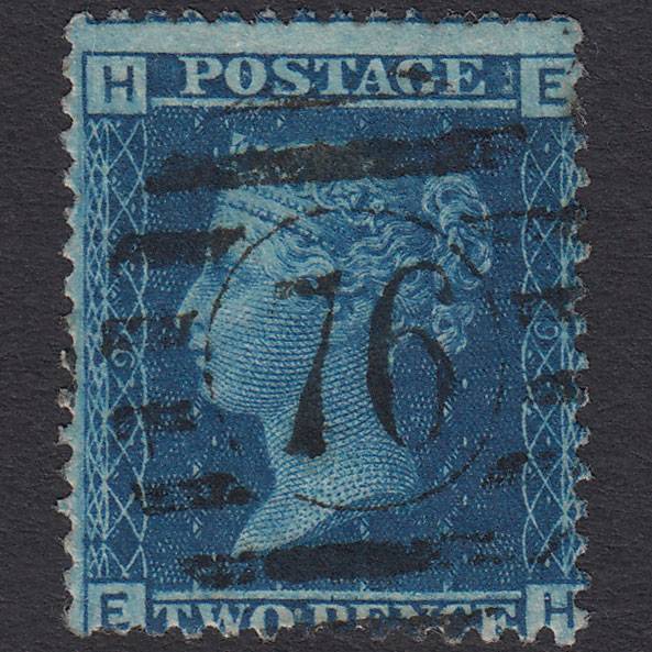 GB QV 1858 2d Blue (Plate 9) SG45-G2 EH FU London D&S 76