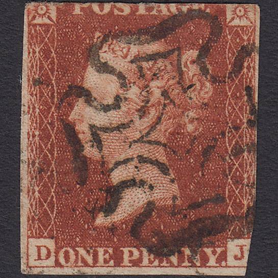 GB QV 1841 1d Red-brown Penny Black (Plate 9) SG7-A2 DJ GU Maltese Cross
