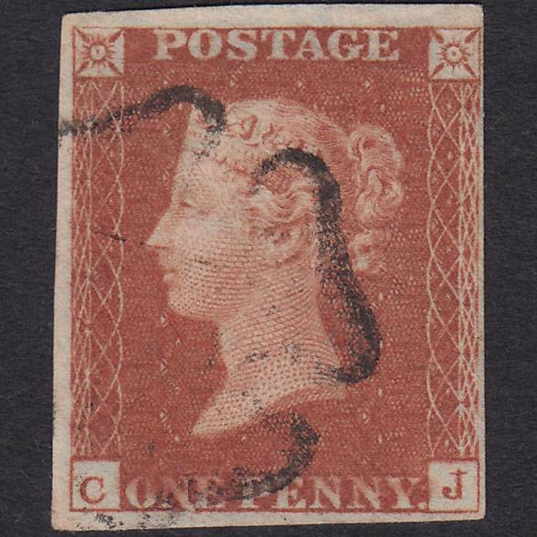 GB QV 1841 1d Red-brown (Plate 20) SG8-B1(1) Constant Variety CJ VFU 4M MX