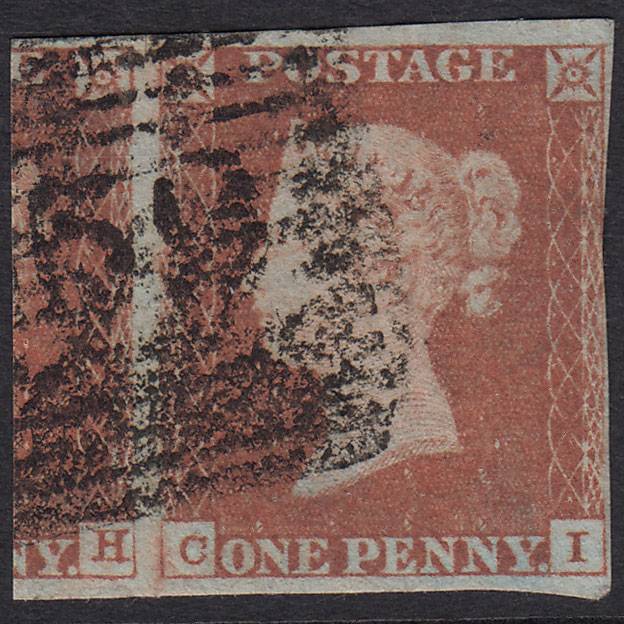 GB QV 1841 1d Red-brown (Plate 77) SG8-B1(1) CI GU Glasgow 159