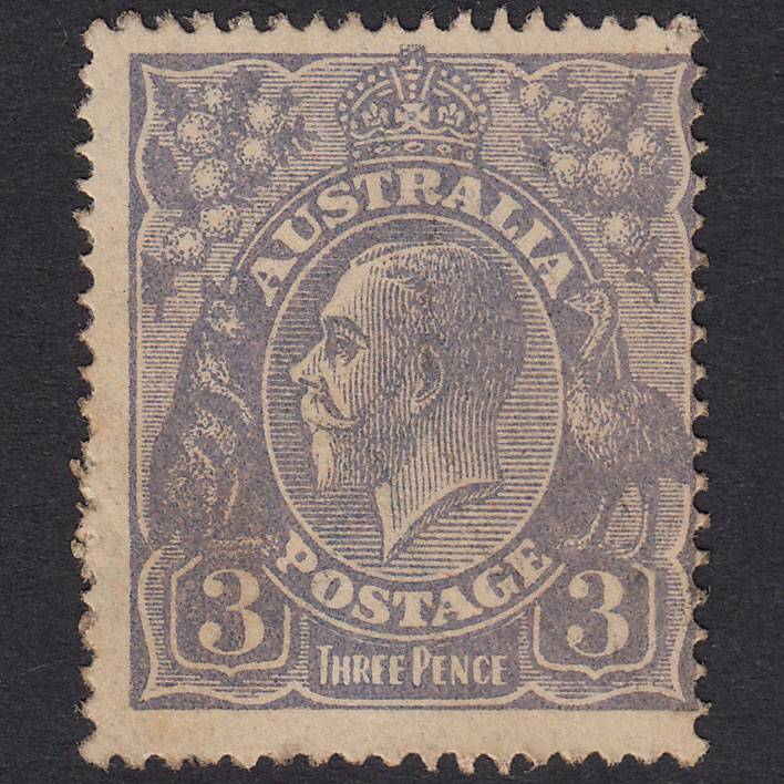 AUSTRALIA 1924 3d Dull Ultramarine King George V SG79 GU Light Cancel