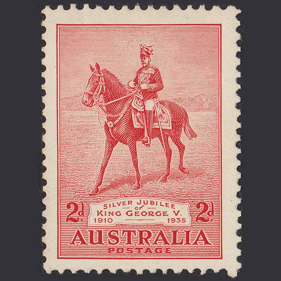 AUSTRALIA 1935 2d Scarlet King George V on Anzac SG156 FINE M MINT