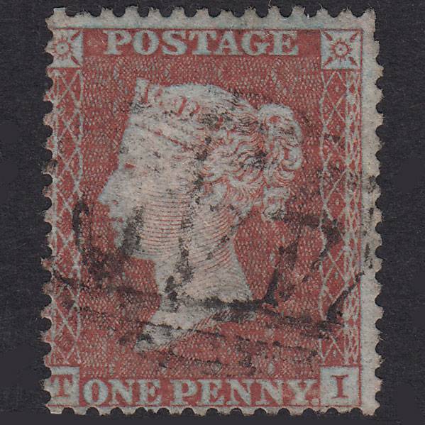 GB QV 1855 1d Red-Brown Plate 7 SG24-C3(1) TI GU