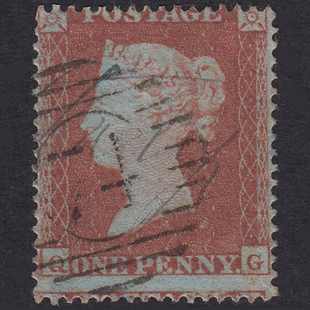 GB QV 1854 1d Pl 171 SG17-C1(1) QG FU London D&S 74 & Manuscript Cancel
