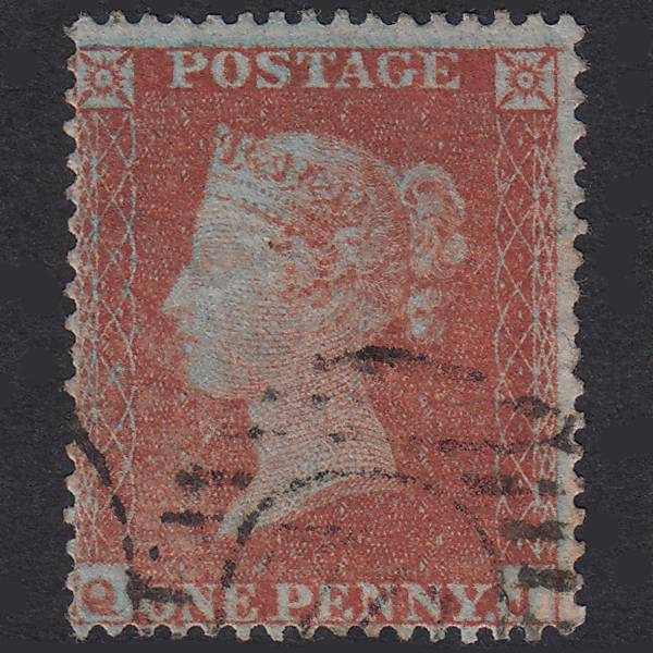 GB QV 1854 1d Red-Brown Plate 191 SG17-C1(1) QJ FU London D&S Cancel