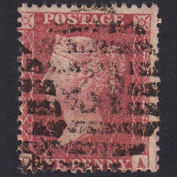 GB QV 1857 1d Rose-Red Plate 68 SG40-C10(1) GA GU London IS 12