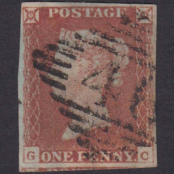 GB QV 1841 1d Red-Brown Plate 68 SG8-B1(1) GC GU Ballymena 46
