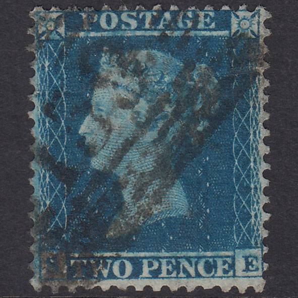 GB QV 1855 2d Blue Plate 5 SG23A-F3 SE GU Glasgow 159