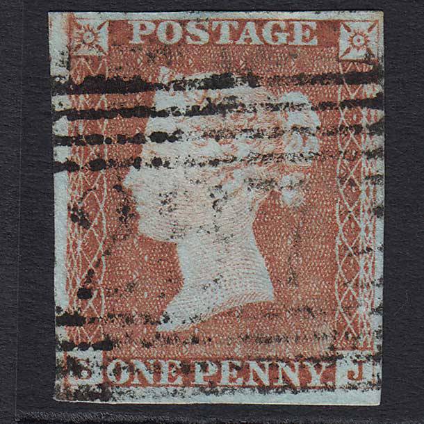 GB QV 1841 1d (Plate 61) (SG9) 'SJ' FU Port Glasgow (287) 4 Margins