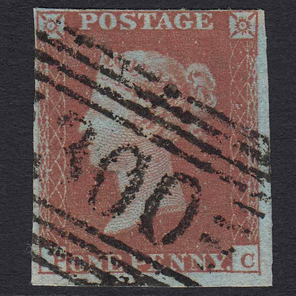 GB QV 1841 1d Red-brown (Plate 126) SG8 'PC' FU ST Andrew's (300) nr 4M