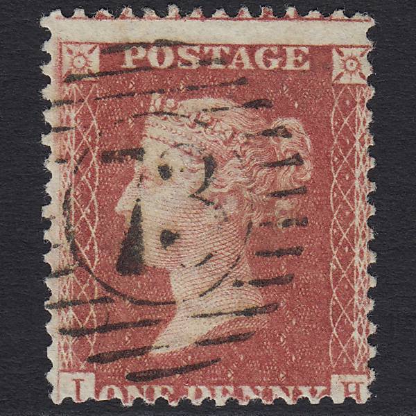 GB QV 1857 1d Rose-red SG40-C10(1) IH GU London D&S 73