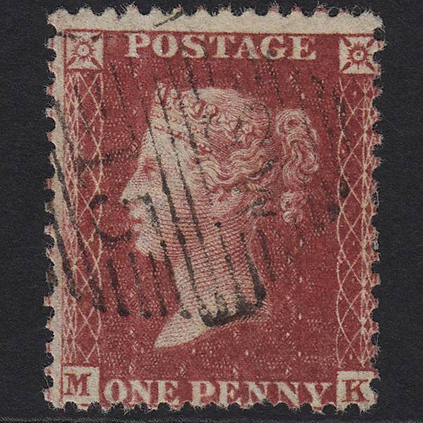 GB QV 1857 1d Deep Rose-red (Plate 52) SG41-C10(4) MK GU in London SW15