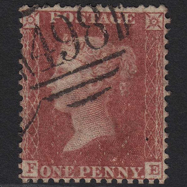 GB QV 1857 1d Rose-red (Plate 52) SG40-C10(1) FE GU Manchester 498 Spoon