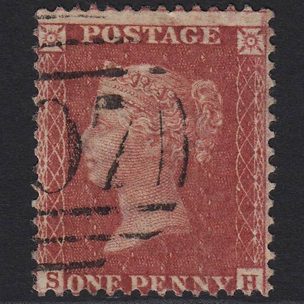 GB QV 1857 1d Deep Rose-red (Plate 57) SG41-C10(4) SH FU