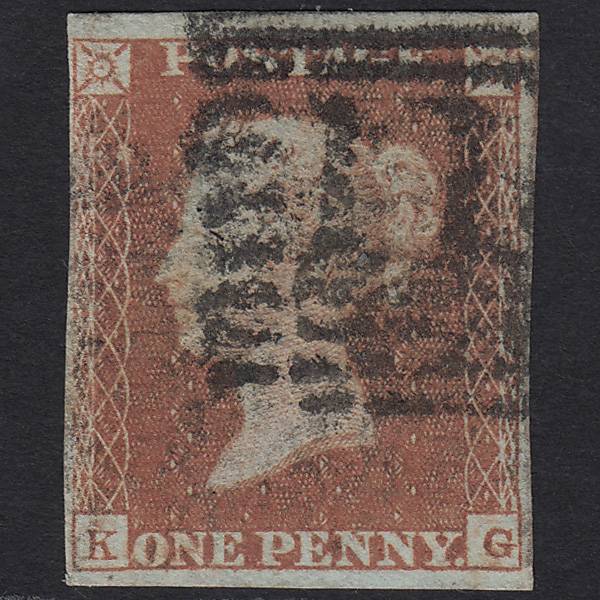 GB QV 1841 1d Red-brown (Plate 88) SG8-B1(1) KG GU in Scotland 4 Margins