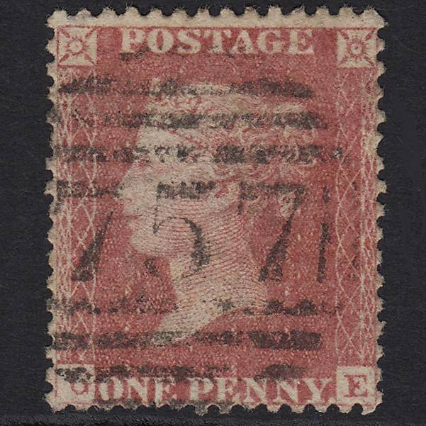GB QV 1857 1d Rose-red (Plate 52) SG40-C10(1) GE GU Stroud 757