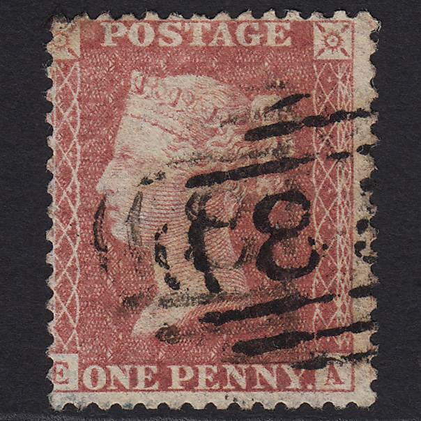 GB QV 1857 1d Rose-red (Plate 27) SG40-C10(1) EA GU