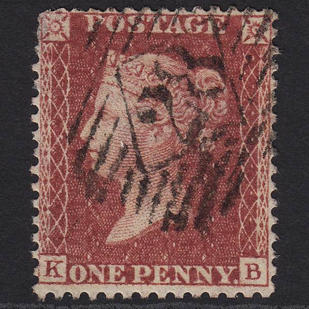 GB QV 1857 1d Deep Rose-red (Plate 59) SG41-C10(4) KB GU London IS 28