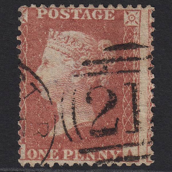 GB QV 1857 1d (Plate 60) SG40-C10(1) JA FU Colchester 210 Large Misperf