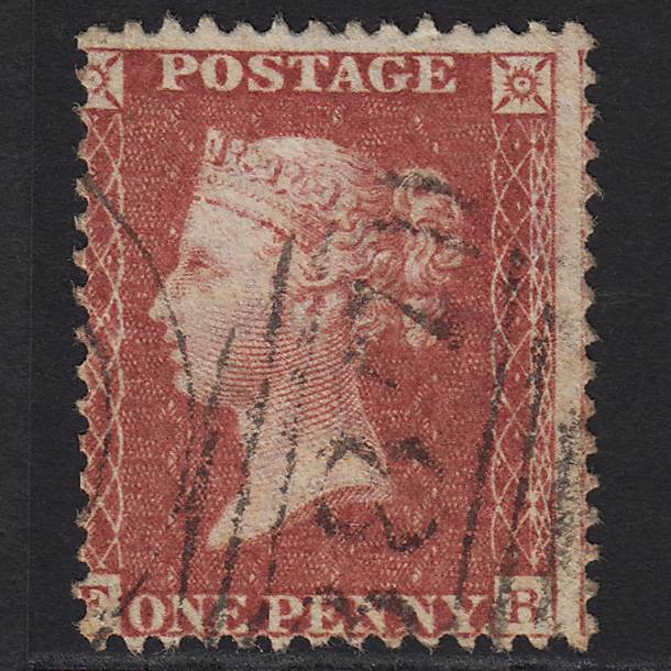 GB QV 1857 1d Rose-red (Plate 27) SG40-C10(1) FB GU Misperf