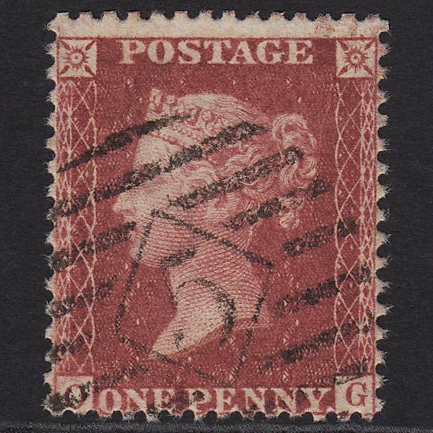 GB QV 1857 1d Deep Rose-red (Plate 36) SG41-C10(4) OG GU London IS 5