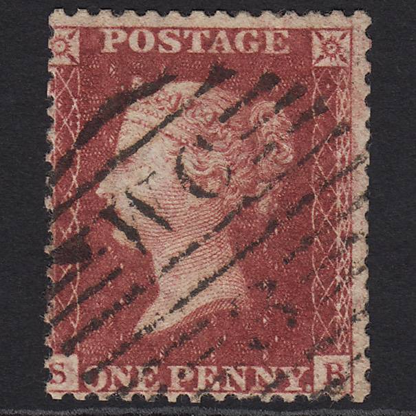 GB QV 1857 1d Rose-red (Plate 27) SG40-C10(1) SB GU London D&S WC3 Misperf