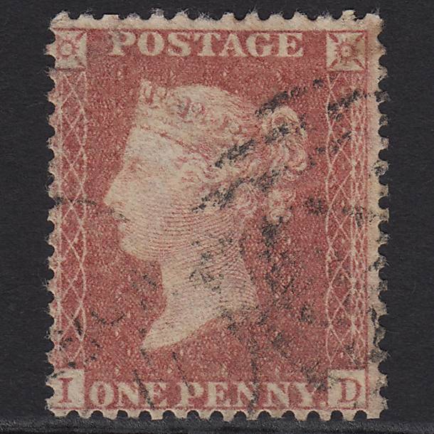 GB QV 1857 1d Rose-red (Plate 27) SG40-C10(1) ID GU Light Cancel