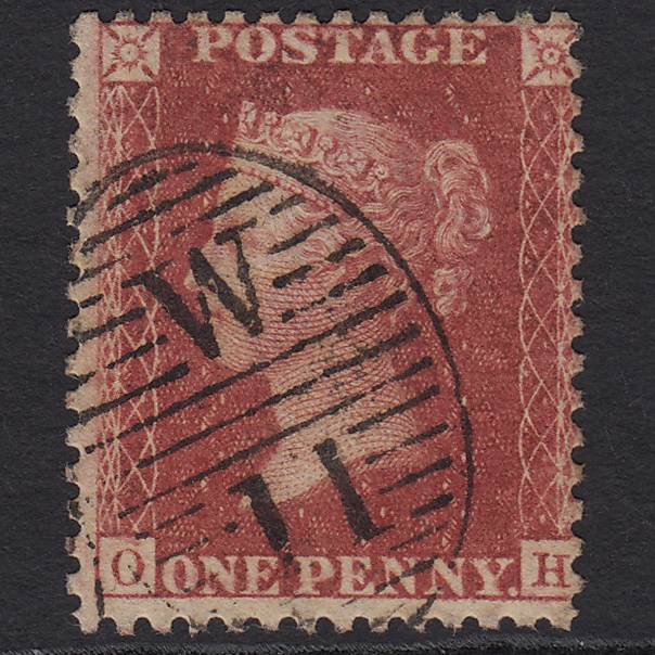 GB QV 1857 1d Rose-red (Plate 59) SG40-C10(1) OH FU London D&S W11