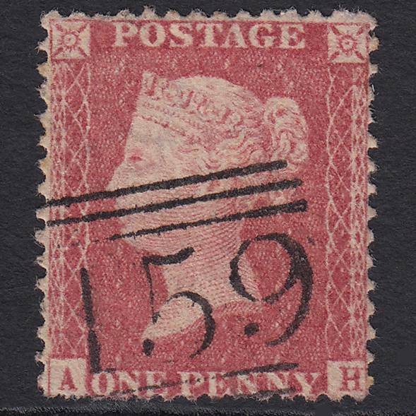 GB QV 1857 1d (Plate 27) SG40-C10(1) AH GU Missing Imprimatur Glasgow 159