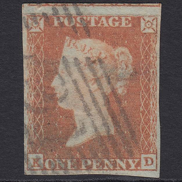 GB QV 1841 1d Orange-brown (Plate 89) SG12-B1(6) KD GU 4M Edinburgh 131