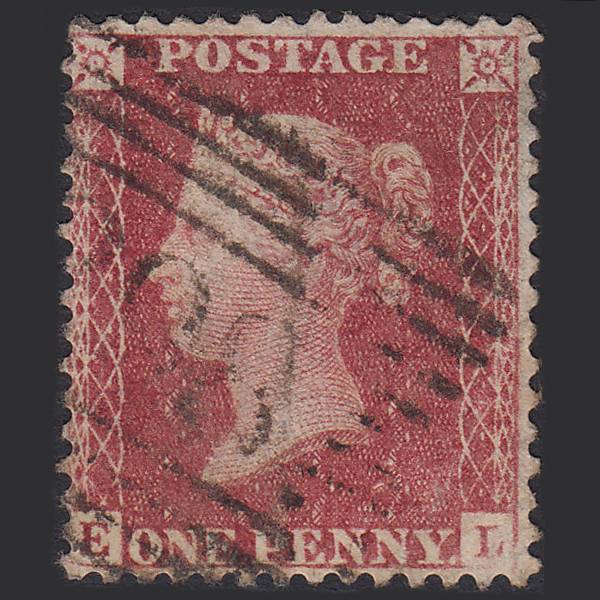 GB QV 1857 1d Rose-red (Plate 34) SG40-C10(1) EL GU Scotland