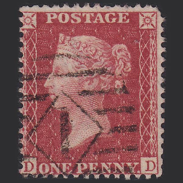 GB QV 1857 1d Rose-red (Plate 36) SG40-C10(1) DD GU Pearson Hill No.1