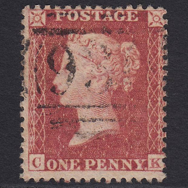 GB QV 1857 1d Rose-red (Plate 43) SG40-C10(1) CK FU