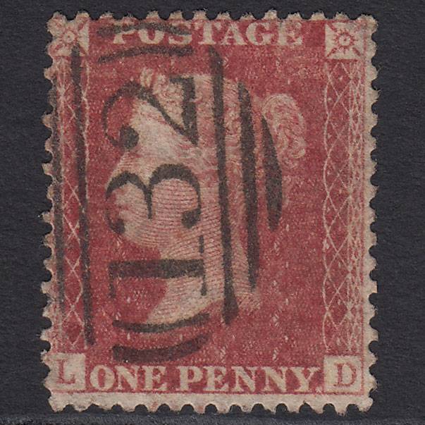 GB QV 1857 1d Rose-red (Plate 59) SG40-C10(1) LD GU Brighton 132